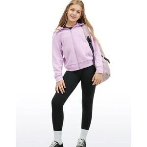 NWT CRZ Yoga Butterluxe Girls Youth Sports Leggings Black Full Length Girls M